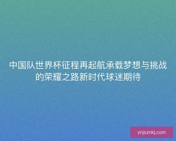 中国队世界杯征程再起航承载梦想与挑战的荣耀之路新时代球迷期待 中国队世界杯征程再起航承载梦想与挑战的荣耀之路新时代球迷期待