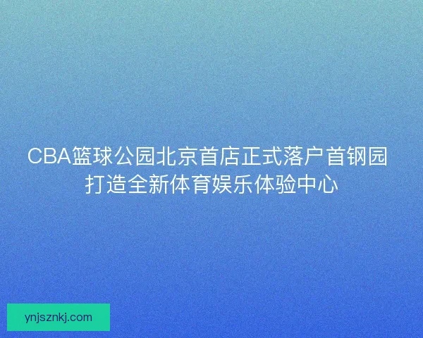 CBA篮球公园北京首店正式落户首钢园 打造全新体育娱乐体验中心